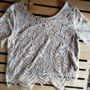Express | White Lace Top